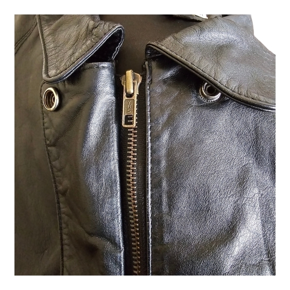 Nordstrom BP. Women's Black Leather Moto Jacket Coat Size Medium - Picture 4 of 14